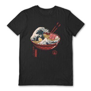 Vincent Trinidad Great Ramen Wave Black Uni-sex T-Shirt